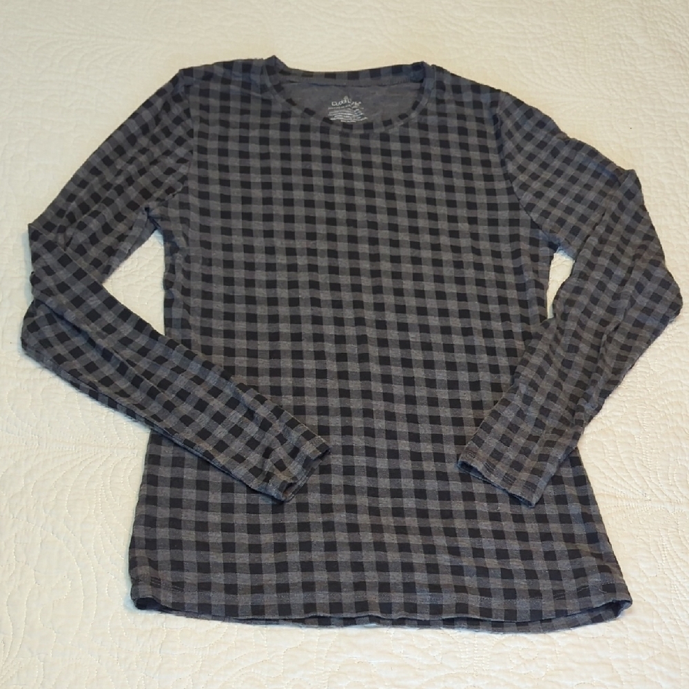 Cuddl Duds Navy Softwear Stretch Top Size M Cabincore
